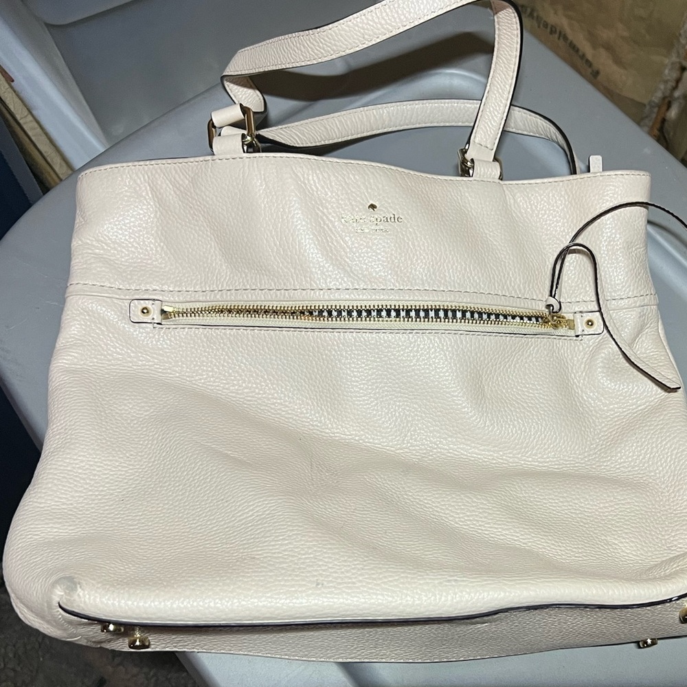 Cream Kate spade tote